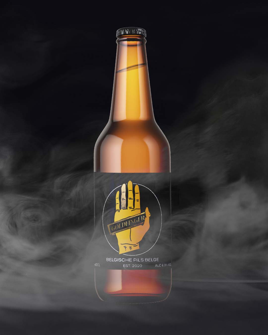 Goldfinger beer label by NP Creative