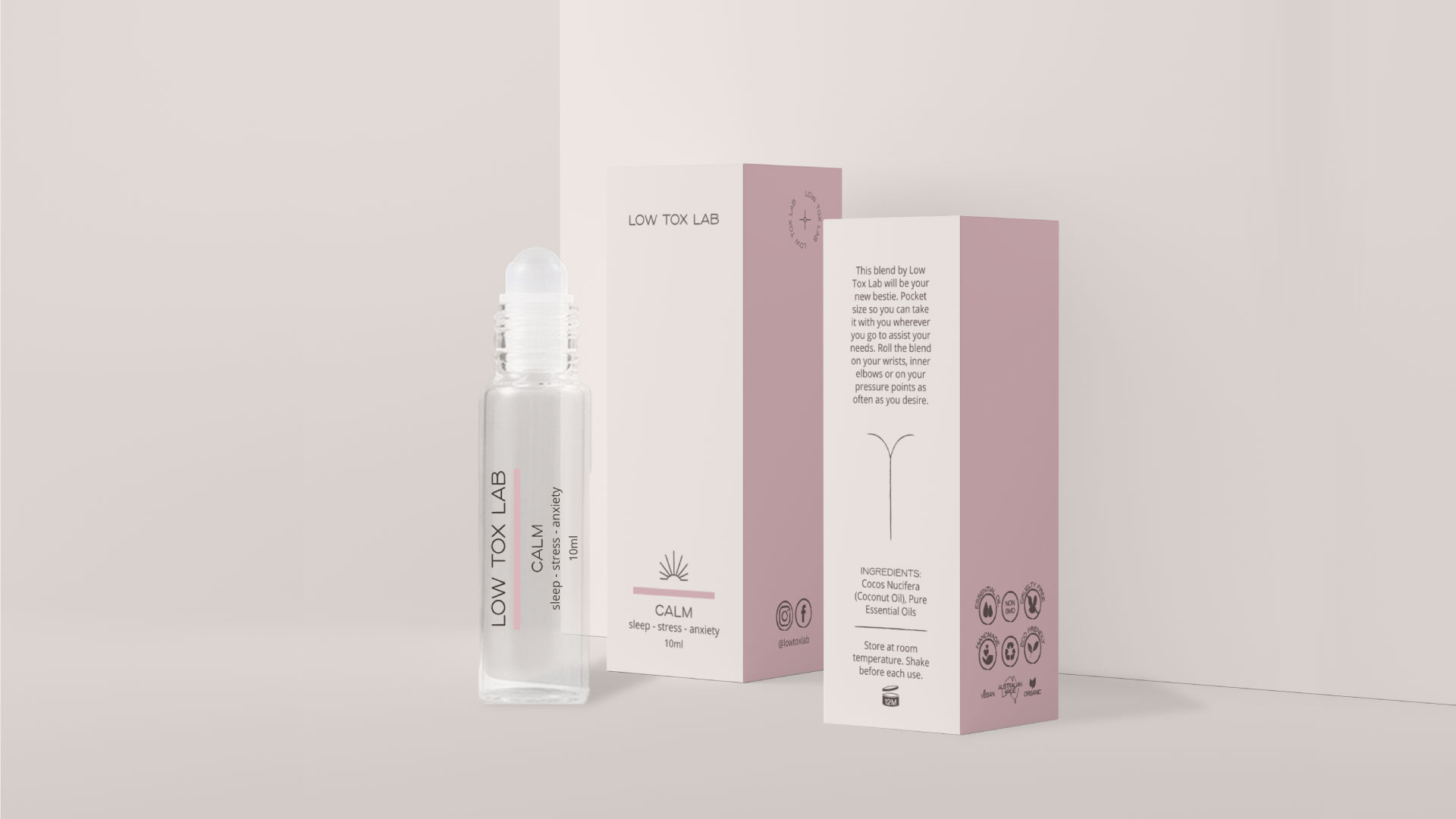 low tox lab branding, packaging design by NP Creative