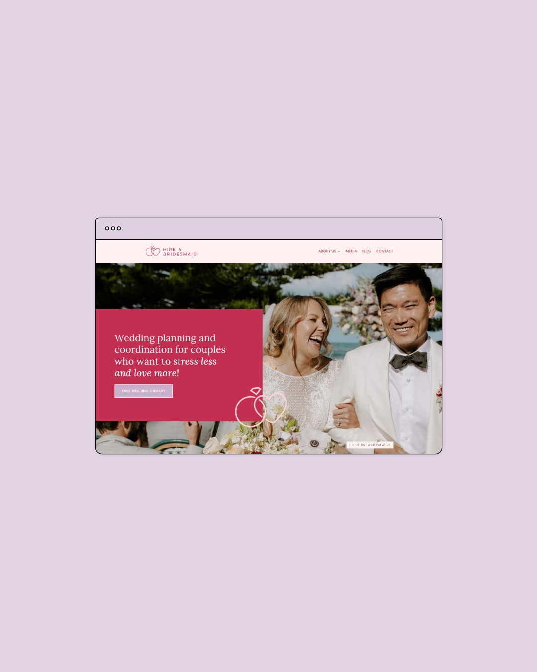 Hire A Bridesmaid website redesign by NPCreative Group